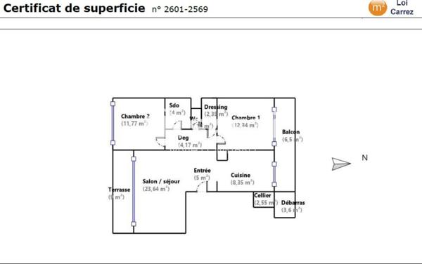 APPARTEMENT T3 TERRASSE ET BALCON - STE ANNE