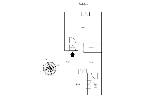 Appartement à vendre 2 pièces 29,48 m² Paris 18