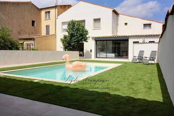 MAISON DE PLAIN-PIED 140 M² ,  JARDIN À JOUISSANCE EXCLUSIVE ,PISCINE ,GARAGE