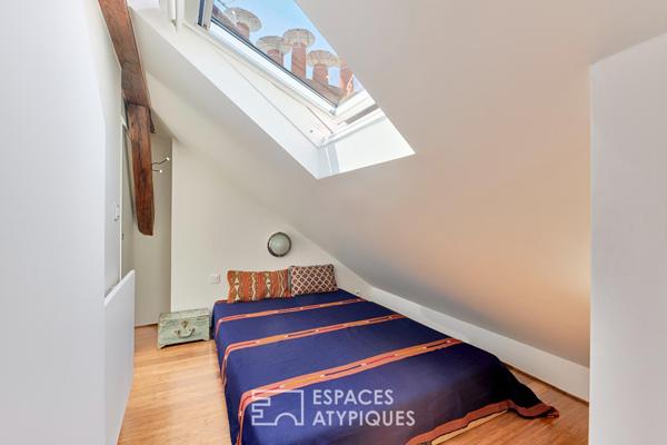 Duplex d’architecte avec ascenseur et vue sur Montmartre