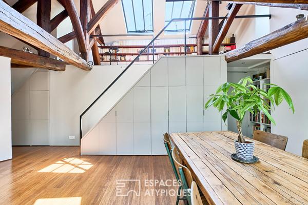 Duplex d’architecte avec ascenseur et vue sur Montmartre