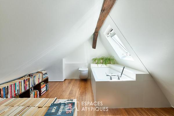 Duplex d’architecte avec ascenseur et vue sur Montmartre