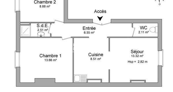 Location Appartement 3 pièces 55.54 m² - Valence 26000