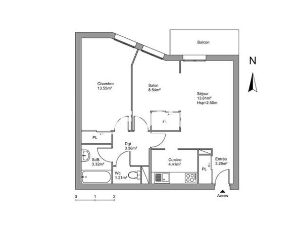 Location Appartement 2 pièces 51.49 m² - 22/24/26 RUE AUGUSTE RENOIR Limoges 87000