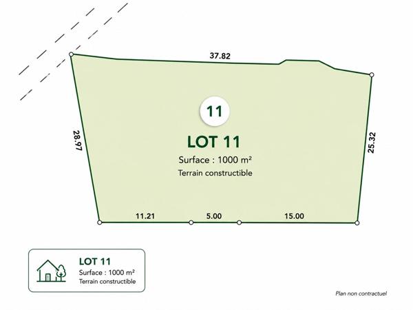 Terrain constructible - 1000m2