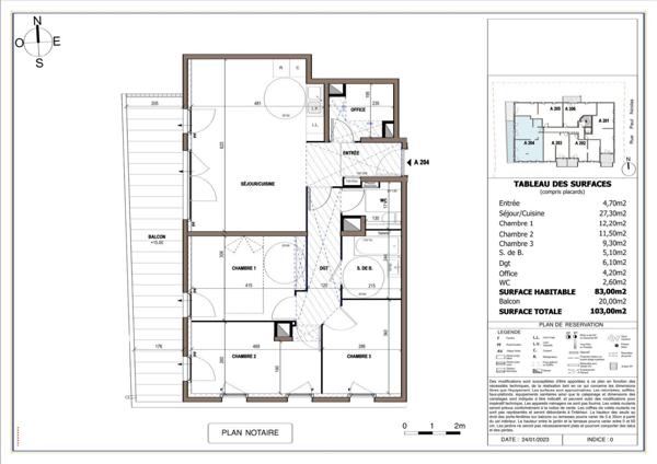 Beau T4 neuf avec terrasse de 20 m²