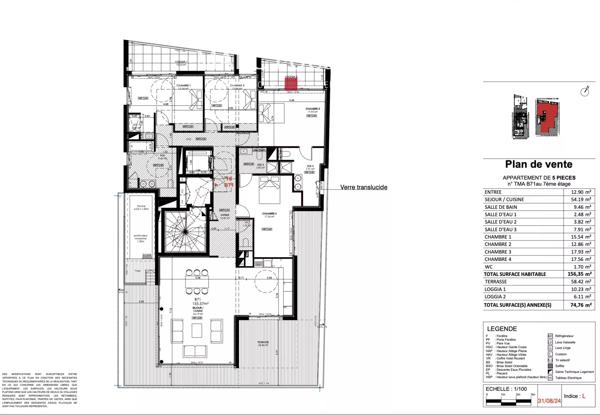 Penthouse à deux pas de Monte-Carlo avec piscine, terrasse, cave et parking, vue mer panoramique