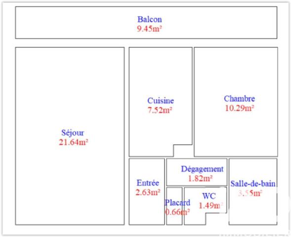Appartement à vendre 2 pièces 49,6 m² Nice