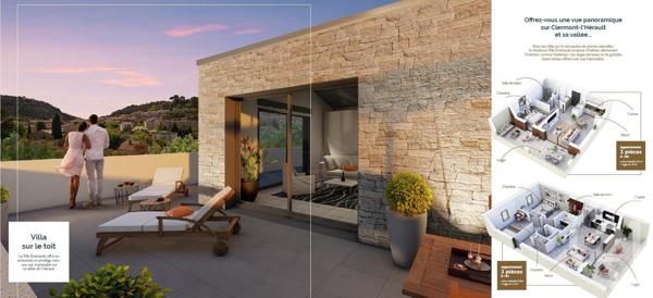 Appartement T3 à vendre  3 pièces - 67,80 m2 CLERMONT L HERAULT - 34