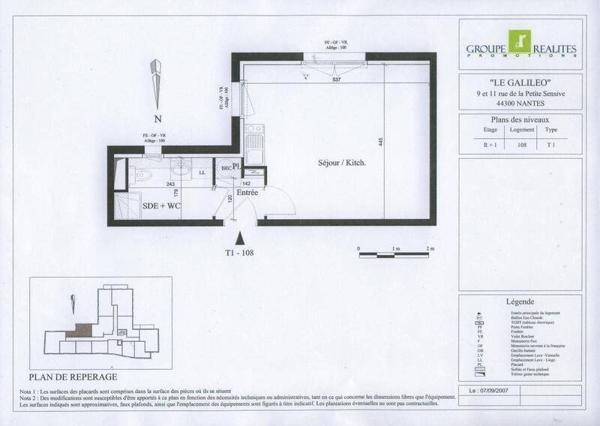 Appartement 1 pièce - 44300 Nantes -  GESVRE- JONELIERE
