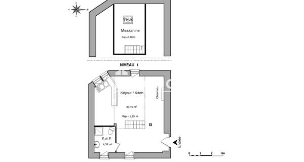 Location Studio 40.55 m² - Saint-péray 07130