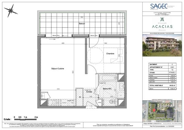 Appartement à vendre 2 pièces DOUVAINE (74)