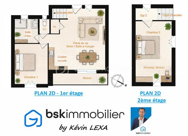 🏡 DUPLEX T3 DE 50 m² – BALCON – 2 PARKINGS PRIVATIFS – DOUBLE DESTINATION – LA SEYNE-SUR-MER – 189 000 €

EXCLUSIVITÉ BSK IMMOBILIER

Et si ce bien vous permettait de vivre aujourd'hui... tout en conservant une liberté d'évolution pour demain ?

À La Seyne-sur-Mer, dans le secteur recherché Jean-Baptiste Ivaldi, découvrez ce duplex de plus de 50 m², offrant des volumes atypiques, une belle luminosité, un balcon et deux places de stationnement privatives sécurisées par barrière automatique.

Grâce à une projection d'aménagement réalisée en home staging virtuel, ce bien dévoile tout le potentiel d'un élégant appartement en duplex. Il permet de se projeter immédiatement dans un cadre de vie chaleureux, lumineux et fonctionnel. Les futurs propriétaires n'auront plus qu'à réaliser les aménagements intérieurs (cuisine, salle d'eau et mobilier) pour donner vie à leur projet et créer un lieu qui leur ressemble.

________________________________________
📍 LOCALISATION

À proximité immédiate des commerces, des écoles, des transports et des principaux axes routiers, vous profitez d'un emplacement pratique au quotidien tout en bénéficiant d'un environnement calme.
________________________________________
🏡 LE BIEN

Réparti sur deux niveaux, ce duplex développe environ 50,20 m².

Au niveau principal :

• Une entrée.

• Une agréable pièce de vie baignée de lumière avec salon et salle à manger actuellement avec climatisation réversible.

• Une cuisine ouverte parfaitement intégrée à l'espace de vie.

• Une chambre actuellement avec climatisation réversible.

• Une salle d'eau.

• Un WC indépendant.

• Un balcon d'environ 5,75 m², idéal pour profiter des beaux jours.


À l'étage :

• Une seconde chambre.

• Un espace bureau ou dressing permettant le télétravail ou du rangement supplémentaire.

Cette distribution offre une séparation naturelle entre les espaces de vie et l'espace nuit.

________________________________________
✨ LES ATOUTS

✔ Duplex lumineux.

✔ Belle hauteur sous plafond.

✔ Balcon.

✔ Deux places de stationnement privatives sécurisées par barrière automatique.

✔ 2 Climatisations récentes (2022 et 2025) déjà présente.

✔ Double vitrage.

✔ Petite copropriété de seulement 5 lots.

________________________________________
⭐ UN BIEN QUI S'ADAPTE À VOS PROJETS

Au-delà de ses qualités d'habitation, ce bien bénéficie d'un véritable avantage : il dispose également d'une double destination, autorisant aussi bien un usage résidentiel qu'une activité professionnelle.

Une caractéristique rare qui offre une grande liberté d'utilisation et constitue un véritable atout patrimonial.

________________________________________
⚖️ INFORMATIONS COMPLÉMENTAIRES

Taxe foncière : 1 163 € / an

Charges de copropriété : 112 € / mois (eau comprise)

DPE : D (215)

GES : B (8)

Tout-à-l'égout.

________________________________________
💰 PRIX

189 000 € Honoraires d'agence inclus.

________________________________________
📞 CONTACT

Kévin LEXA

📱 06 50 74 25 70

Disponible 7J/7

(Réf. 340 094)

📸 Les visuels d'aménagement présentés dans cette annonce sont des projections réalisées en home staging virtuel. Ils permettent d'illustrer le potentiel du bien en habitation et sont proposés à titre indicatif.

Parcourez également les photos où vous trouverez les plans 2D afin de découvrir tout le potentiel de ce duplex.