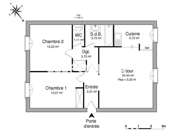 Location Appartement 3 pièces 62.4 m² - 17 RUE LAVOISIER Carcassonne 11000