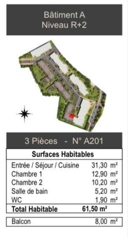 Appartement à FREJUS, 83600 - 3 pièces 61m²