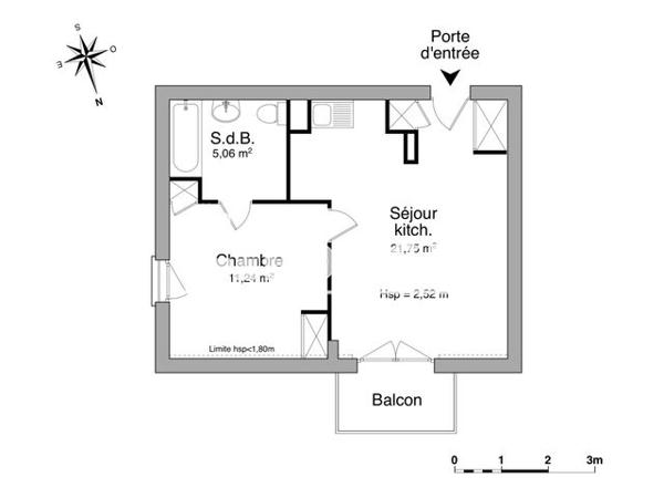 Location Appartement 2 pièces 38.05 m² - 92 RUE BELLEBAT Orleans 45000