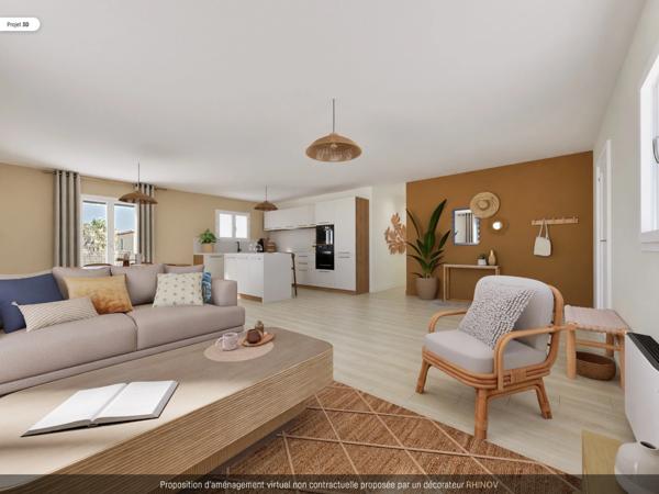 Maison à vendre GIGEAN (34) - Plain-pied T5 - 4 chambres - Terrain clos de 380 m2 - Garage - Parking privatif