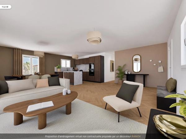 Maison à vendre GIGEAN (34) - Plain-pied T5 - 4 chambres - Terrain clos de 380 m2 - Garage - Parking privatif