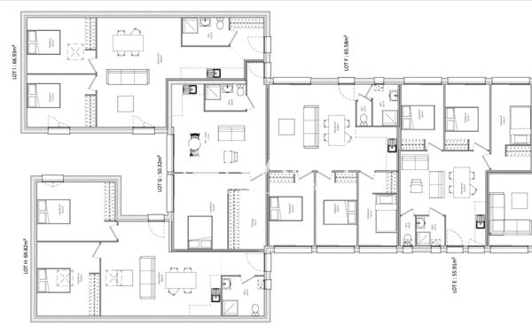 Immeuble de rapport : PC accordé, 9 lots.