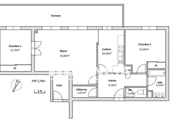 Location Appartement 3 pièces 77.62 m² - 42 avenue Professeur Tixier Bourgoin Jallieu 38300