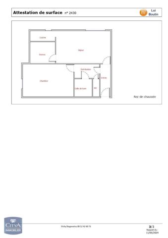 Location appartement Moulins (03000) 2 pièces 54.75m²