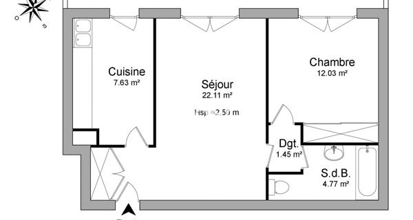 Location Appartement 2 pièces 47.99 m² - Rueil-malmaison 92500