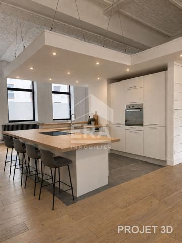 Grand loft 160 m² avec 3 places de parking à Lille