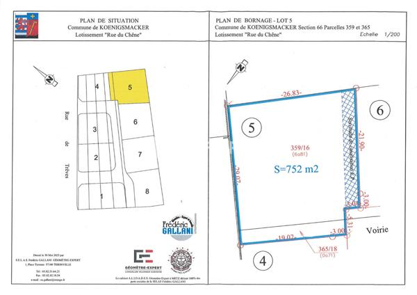 Achat terrain Kœnigsmacker - 1059 m² - 198 000 €