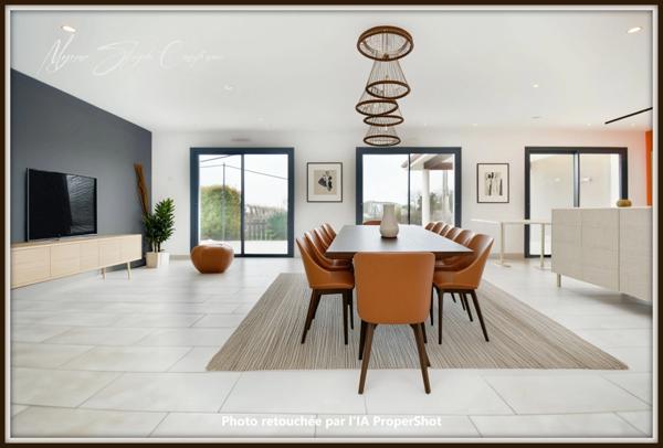VILLA CONTEMPORAINE de plain-pied à vendre 5 pièces SOUSTONS (40) 142m² proche du lac.