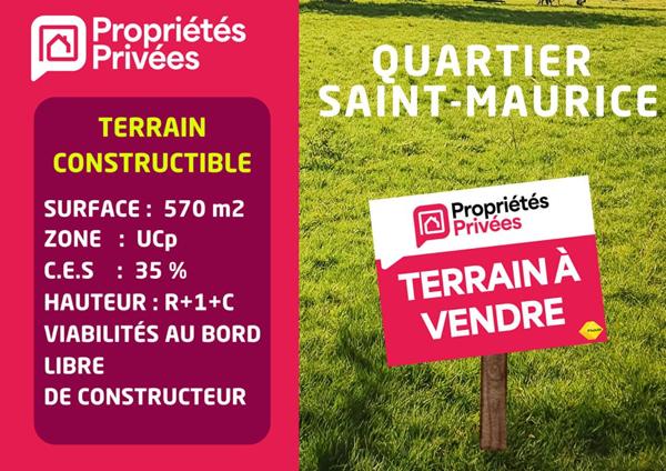 Terrain constructible 570 m2 - Quartier Saint-Maurice - Amiens
