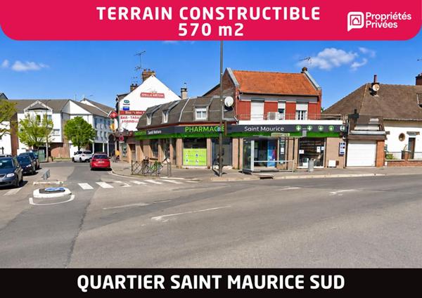 Terrain constructible 570 m2 - Quartier Saint-Maurice - Amiens