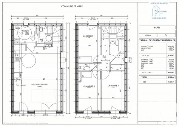 Maison à vendre 4 pièces 83 m² Vitré