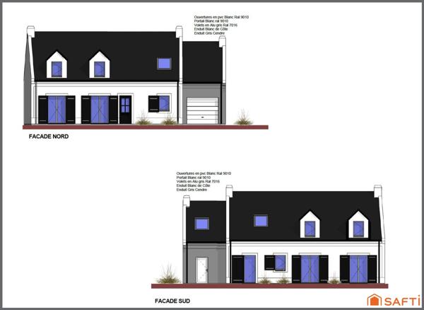 Belle-Île-en-Mer - Maison 7 pièces 127,9 m2 sur une parcelle de 443m2