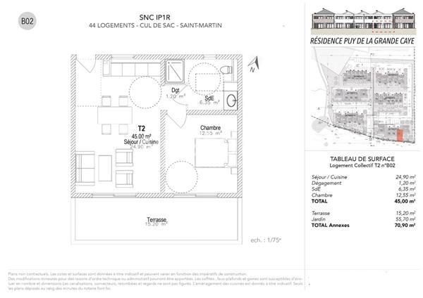 À VENDRE T2 NEUF VUE MER AVEC JARDIN À SAINT-MARTIN