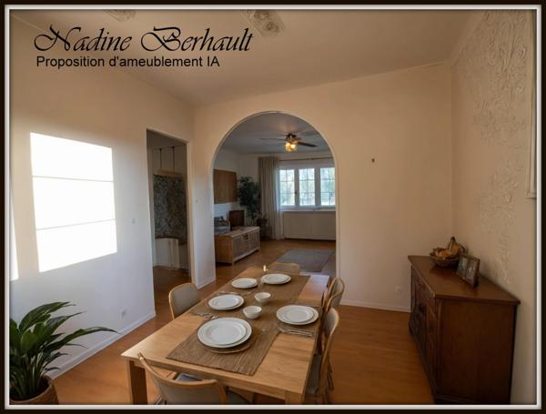 Maison à vendre 4 pièces  Amilly Viroy(45), sous sol complet, 2 ch en étage, salon avec cheminée, cuisine aménagée, jardin clos, 2 mn transport Gare Montargis