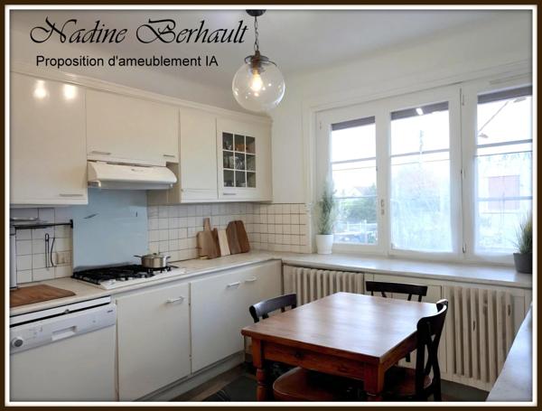 Maison à vendre 4 pièces  Amilly Viroy(45), sous sol complet, 2 ch en étage, salon avec cheminée, cuisine aménagée, jardin clos, 2 mn transport Gare Montargis