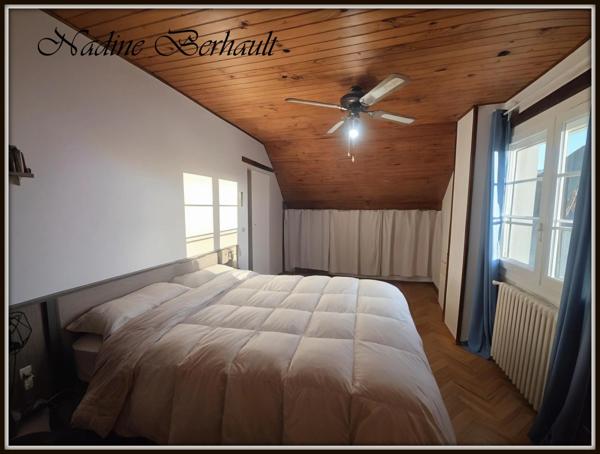 Maison à vendre 4 pièces  Amilly Viroy(45), sous sol complet, 2 ch en étage, salon avec cheminée, cuisine aménagée, jardin clos, 2 mn transport Gare Montargis