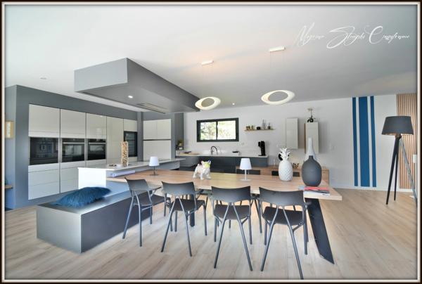 VILLA D'ARCHITECTE DE PLAIN-PIED de 182 m² à vendre 5 pièces SOUSTONS (40) à 500 m du lac