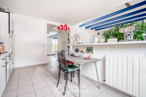 Duplex traversant au dernier étage