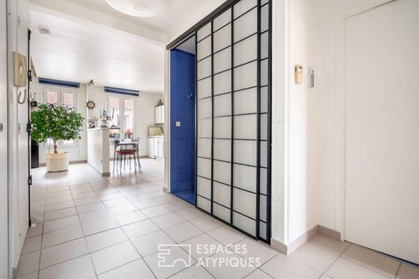 Duplex traversant au dernier étage