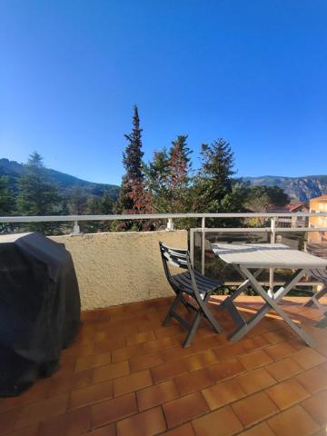 Grand studio avec terrasse et vue dégagée