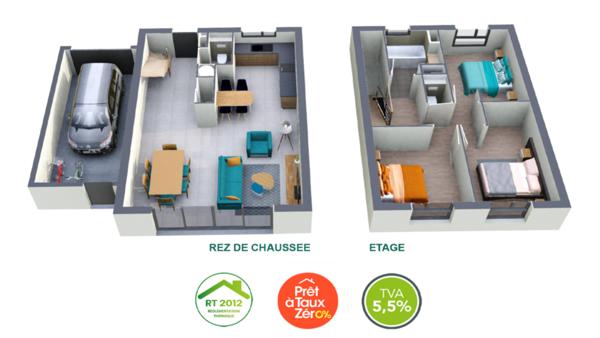 Marseille (13015) Maison 91m² idéalement placée, au calme et élligible au Prêt à taux zéro