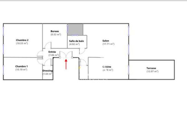 Appartement T4 + Terrasse+ comble  à Marseille 13006