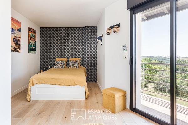 Maison rénovée avec piscine sur les hauteurs de Montrabé