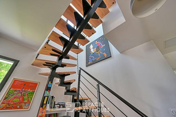 Maison contemporaine avec piscine et jardin paysager aux portes de Montpellier