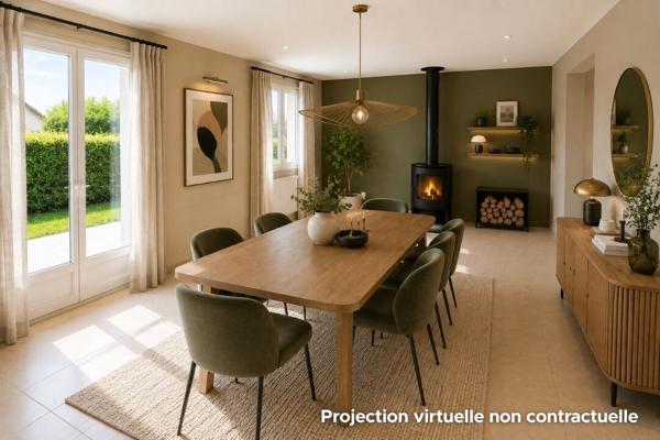 Maison familiale 4 chambres , garage et terrain clos à La Bazoge, proche Le Mans