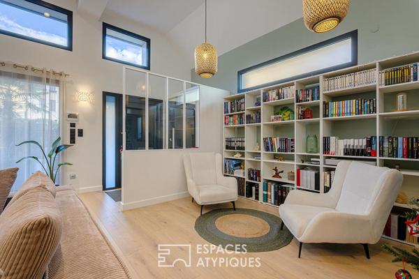 Maison contemporaine avec garage double et place de stationnement