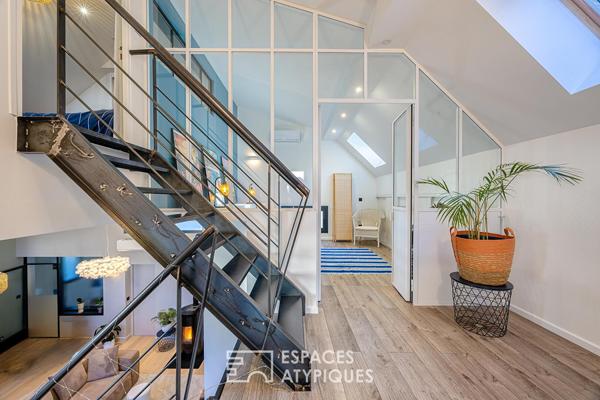 Maison contemporaine avec garage double et place de stationnement