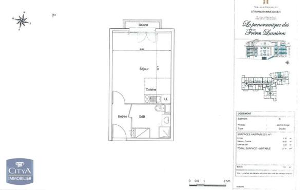 Appartement à louer 1 pièce 27.41m² Évreux (27000)