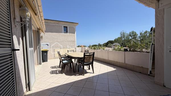 **CO- EXCLUSIVITÉ**  Villa-patio de plain-pied, 2 parking privatifs,  terrasse, patio et aperçu mer.


Dans le très prisé Domaine des Hauts de Vaugrenier, découvrez cette charmante villa-patio 3 pièces de plain-pied d’environ 70 m², située au calme, dans un environnement verdoyant et recherché.


La maison offre un séjour traversant ouvert sur deux beaux extérieurs : un patio d’environ 22 m² exposé Est et Sud, ainsi qu’une terrasse d’environ 28 m² exposée Sud et Ouest, avec vue dégagée sur la verdure, le parc et aperçu mer. Un grand store banne électrique permet de profiter agréablement de la terrasse lors des journées ensoleillées.

La cuisine ouverte, récente, aménagée et équipée, s’intègre parfaitement à la pièce de vie.

Côté nuit, vous disposez de deux chambres avec placards (12.5m² et 11.60m²), dont une chambre principale avec salle de douche attenante et accès à la terrasse. Une seconde salle de douche et un WC indépendant complètent l’ensemble.

Deux stationnements extérieurs privatifs, situés à proximité de la maison, viennent compléter ce bien.

À quelques pas, vous profiterez d’une grande piscine, de deux courts de tennis, d'un espace fitness en plein air, d’une table de ping-pong et d’un boulodrome.
Bus scolaire.

Un bien rare dans l’un des domaines les plus recherchés de Villeneuve-Loubet, idéal pour profiter d’un cadre de vie calme, sécurisé et verdoyant.
Accès directe autoroute. 


Pour ceux qui ne connaissent pas encore Les Hauts de Vaugrenier…

Les Hauts de Vaugrenier constituent l’un des domaines résidentiels privés les plus recherchés de Villeneuve-Loubet. Niché dans un vaste parc arboré de plus de 130 hectares, le domaine regroupe environ 1 500 villas et appartements, répartis dans un environnement verdoyant haut de gamme, calme et préservé.

Pensé comme un véritable lieu de vie, le domaine offre à ses résidents un cadre rare sur la Côte d’Azur : sécurité 24h/24h, espaces paysagers, 3 lacs, équipements sportifs, piscine, tennis, 2 terrains de padel, 1 restaurant, 1 pool house, différents commerces et services de proximité.

La résidence est également appréciée pour sa qualité de vie sereine et familiale. Des transports scolaires sont organisés depuis le domaine, avec des arrêts sécurisés, notamment pour les enfants scolarisés en maternelle et en primaire.

Un cadre de vie privilégié, entre nature, confort et sécurité, à seulement quelques minutes des plages, des accès routiers et des principaux pôles de la Côte d’Azur.